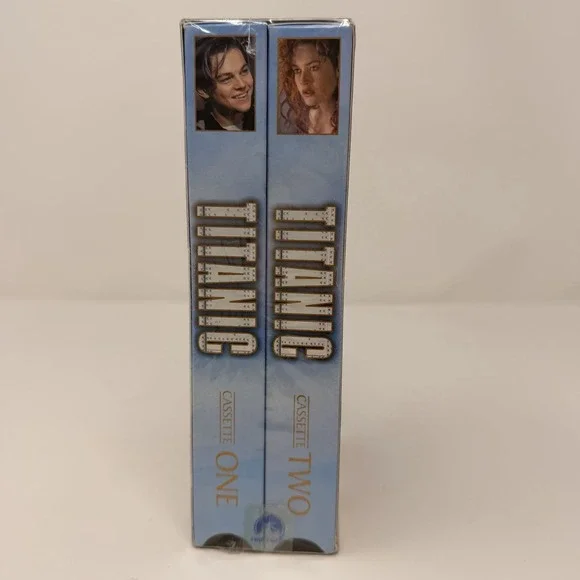 SEALED Titanic VHS 1998 - Paramount 2 Tape Set w/ Sprint Sticker - Picture 3 of 7